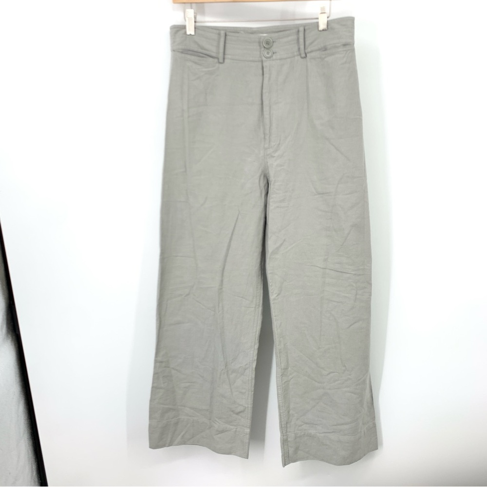 Apiece Apart Green-Gray Wide Leg Pants